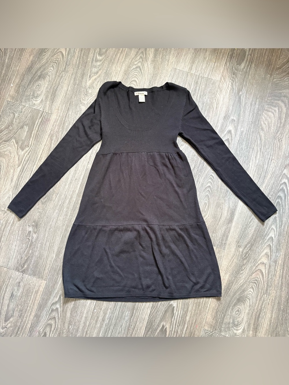 Y2K Forever 21 black babydoll long sleeve dress